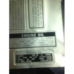 Autocolante Honda CB750 Avisos